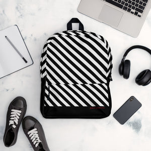 BW Striped Backpack (Front Pocket)