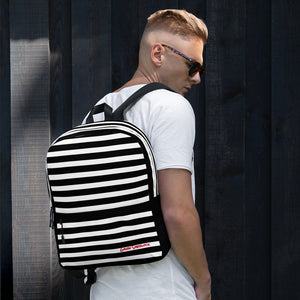 Vevo Stripe Backpack (Front Pocket)