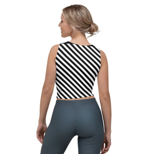 BW Striped Crop Tank Top