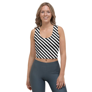 BW Striped Crop Tank Top