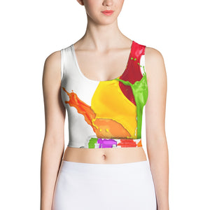 Splashed Crop Tank Top