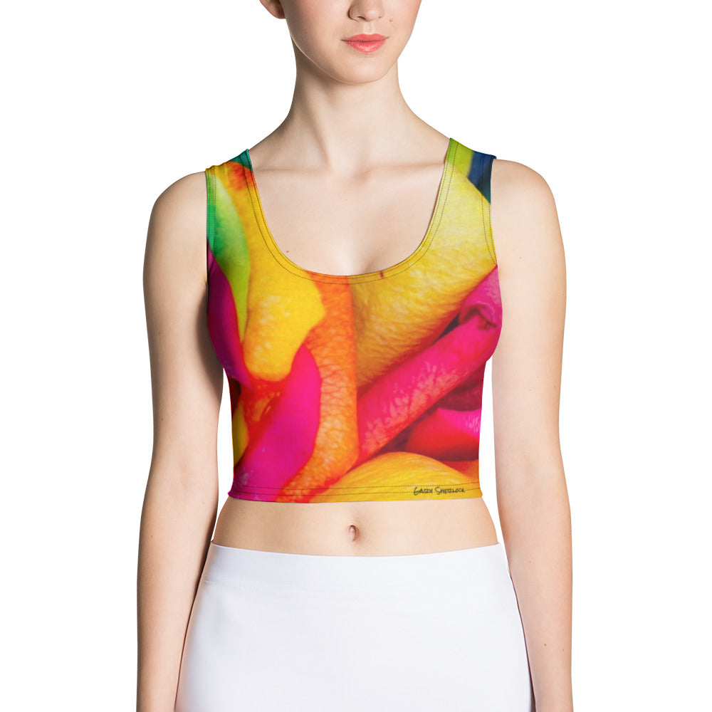 TD Rose Crop Tank Top