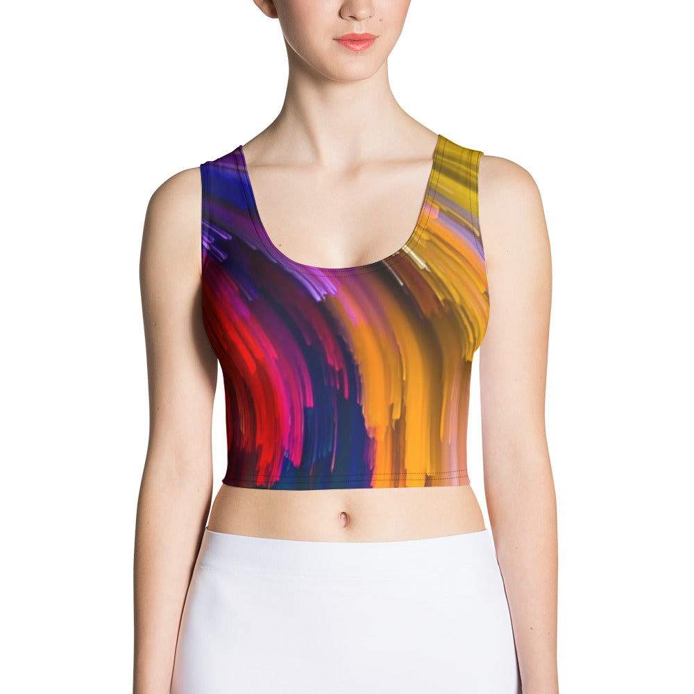 Striked Crop Tank Top