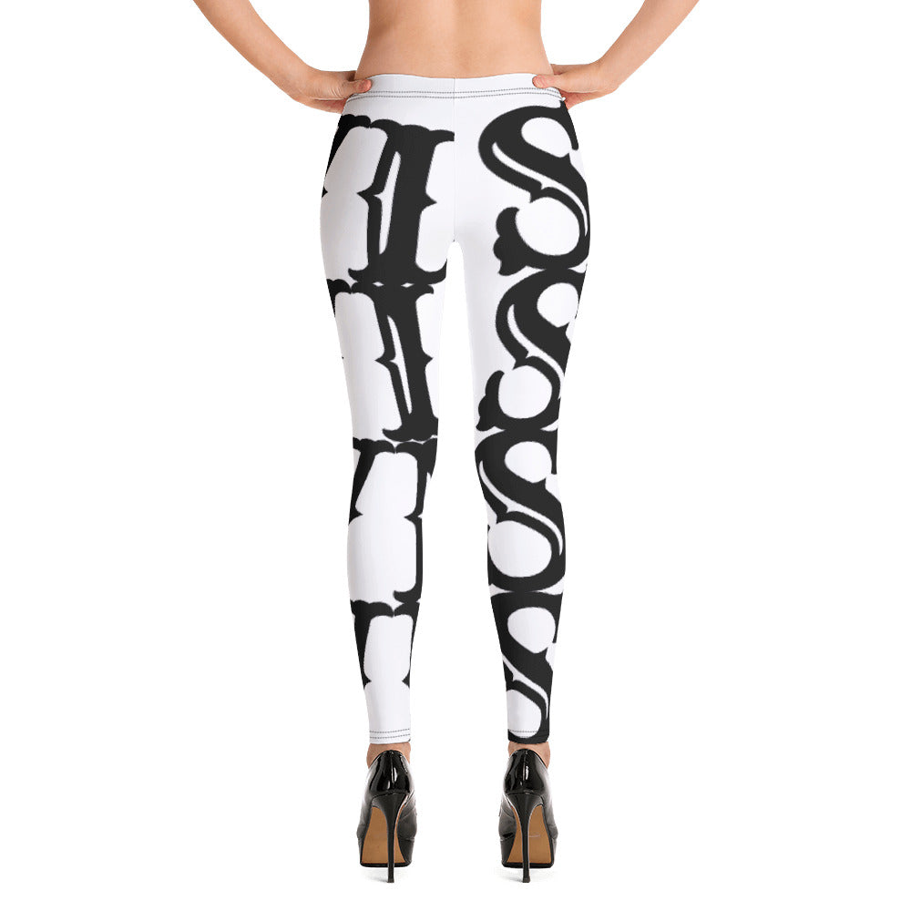 SDWL Black on White Leggings