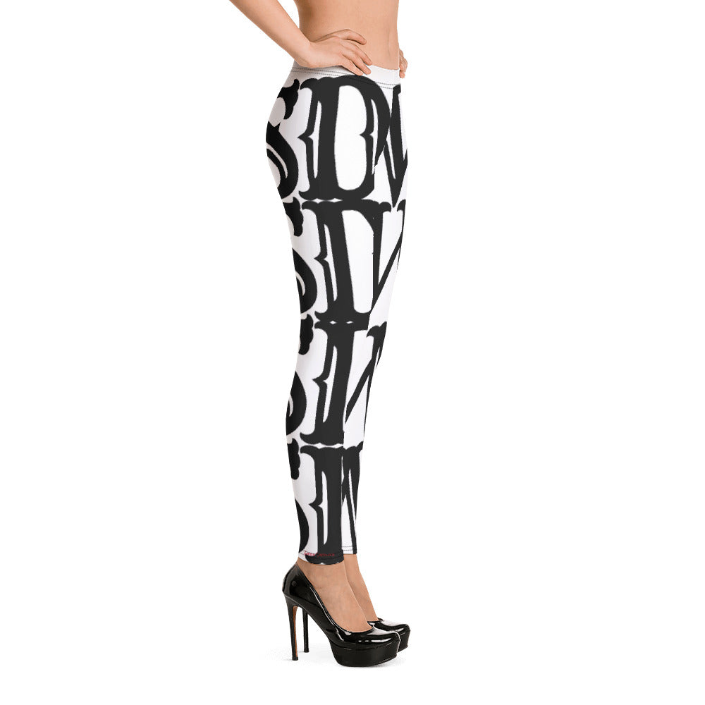 SDWL Black on White Leggings