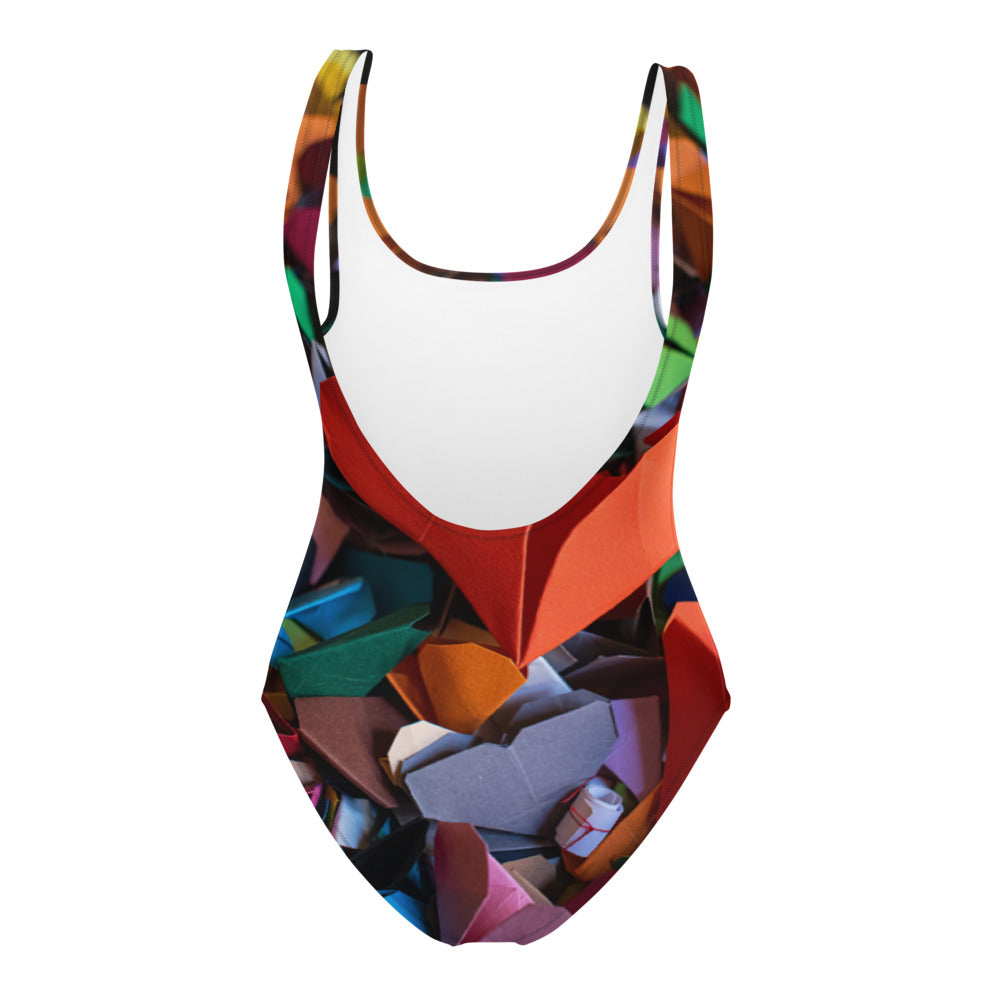 Paper Heart One-Piece Swimsuit