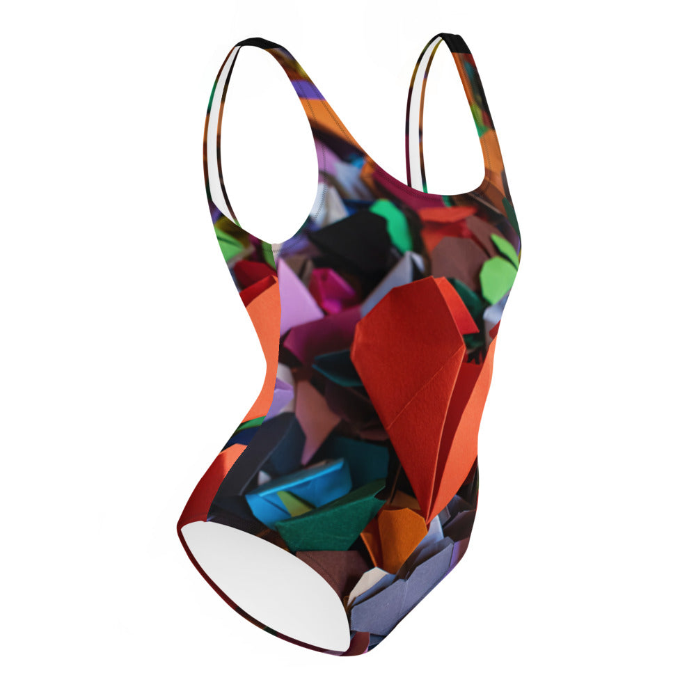 Paper Heart One-Piece Swimsuit