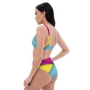 Colorblock High-Waisted Bikini