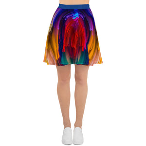 Striked Skater Skirt