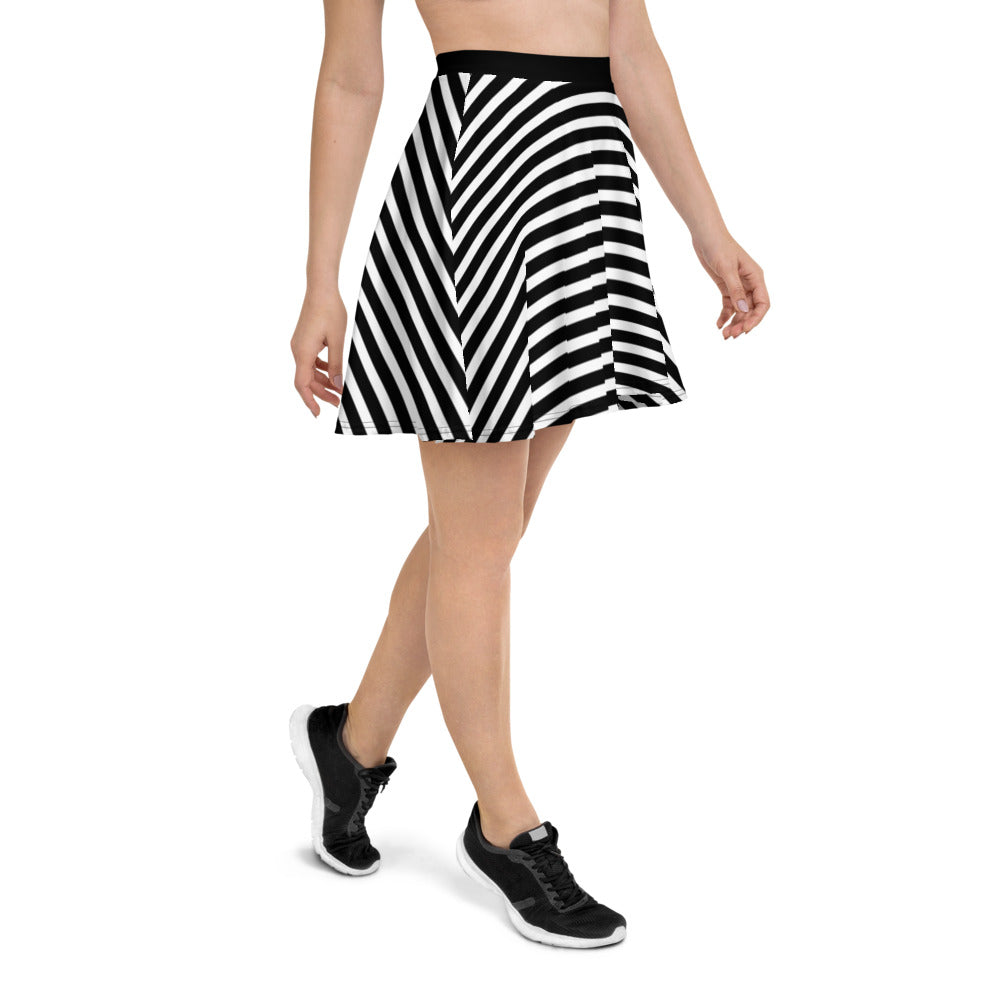 Vevo Stripe Skater Skirt